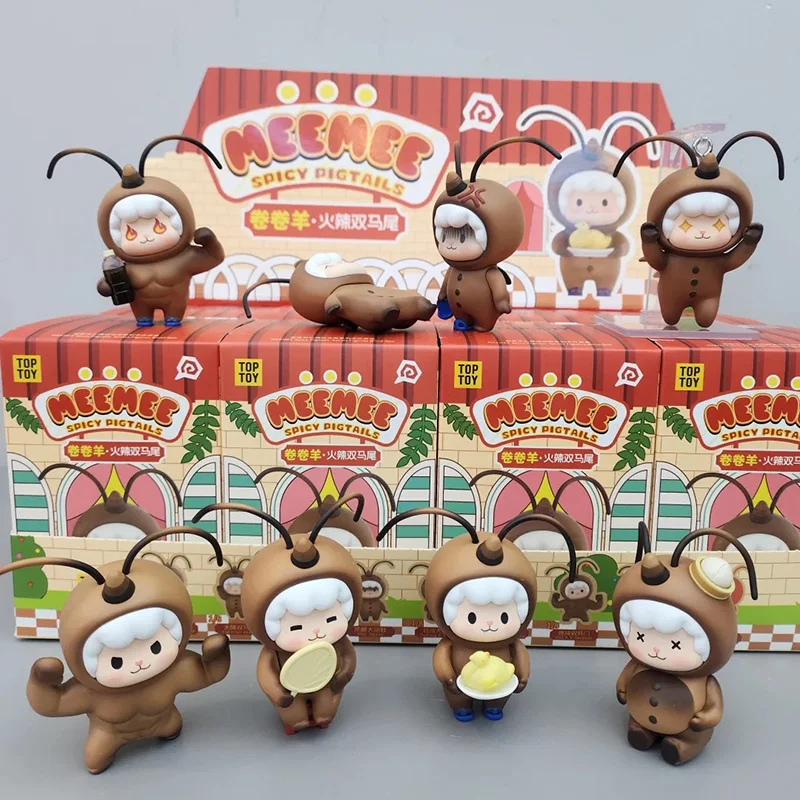 

NEW Genuine Rolling Sheep Hot Double Ponytail Series Blind Box mystery box Funny Desktop Trendy Play Ornament Festival Gifts
