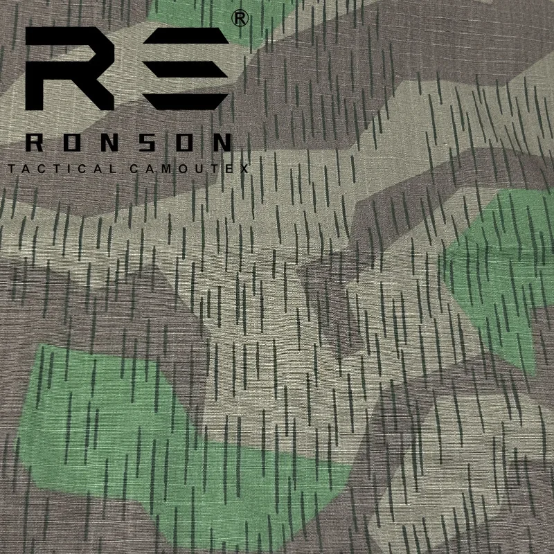 NC5050 Splitter Camo tela de algodón y nailon NYCO Ribstop camo impreso tela uniforme táctica