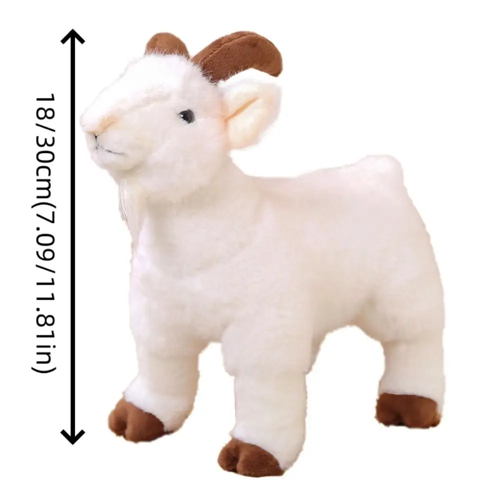 Plushie Schapen Speelgoed PP Katoen Baby Geit Pluche Pop Pluizig Gevuld Gehoornd Schapen Knuffels Mooie Schattige Baby Geit Sleutelhanger Kinderen
