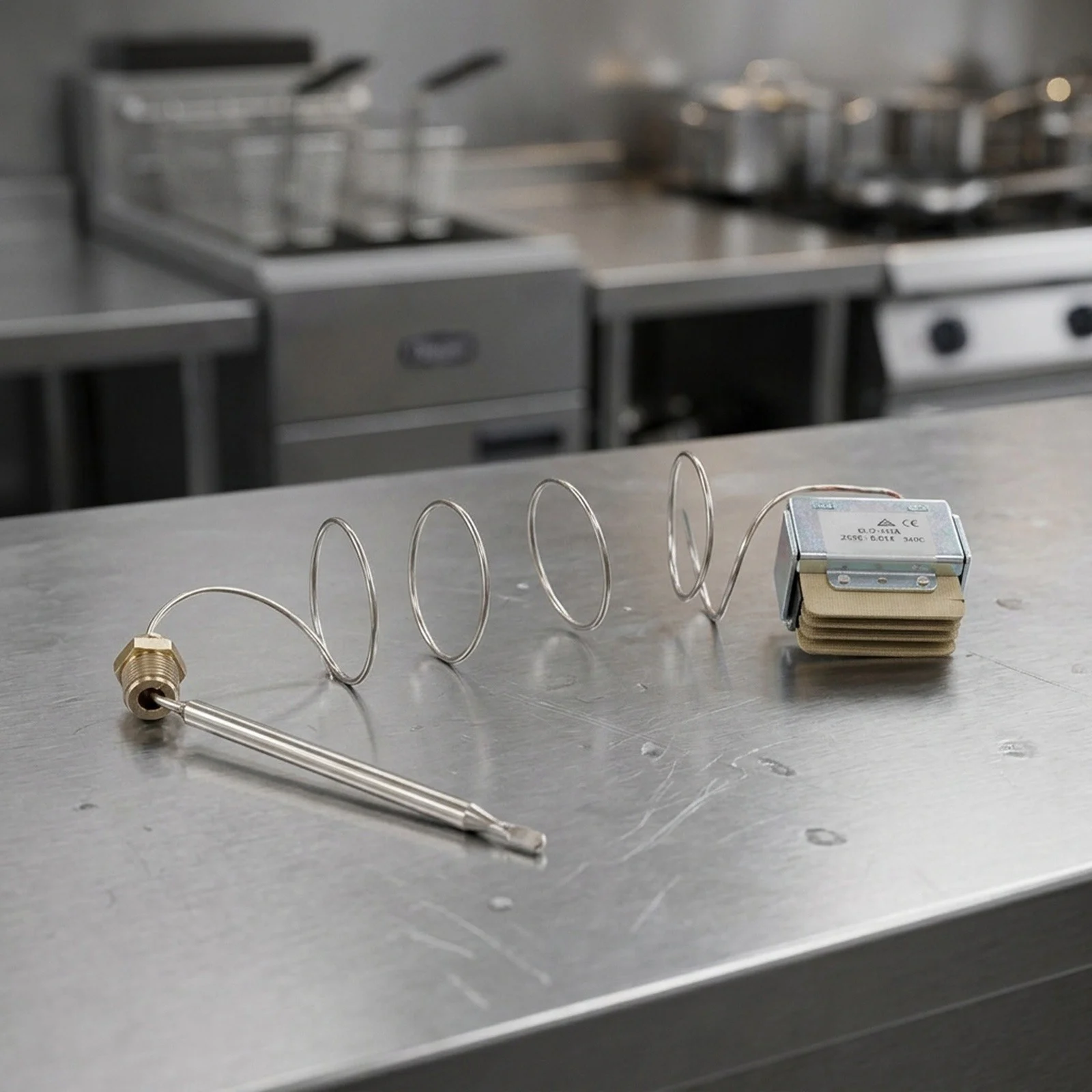 Frying Food Kitchen Use As Shown In The Picture Gas Fryer Thermostat Accurate Temperature Control for celsius And for fahrenheit