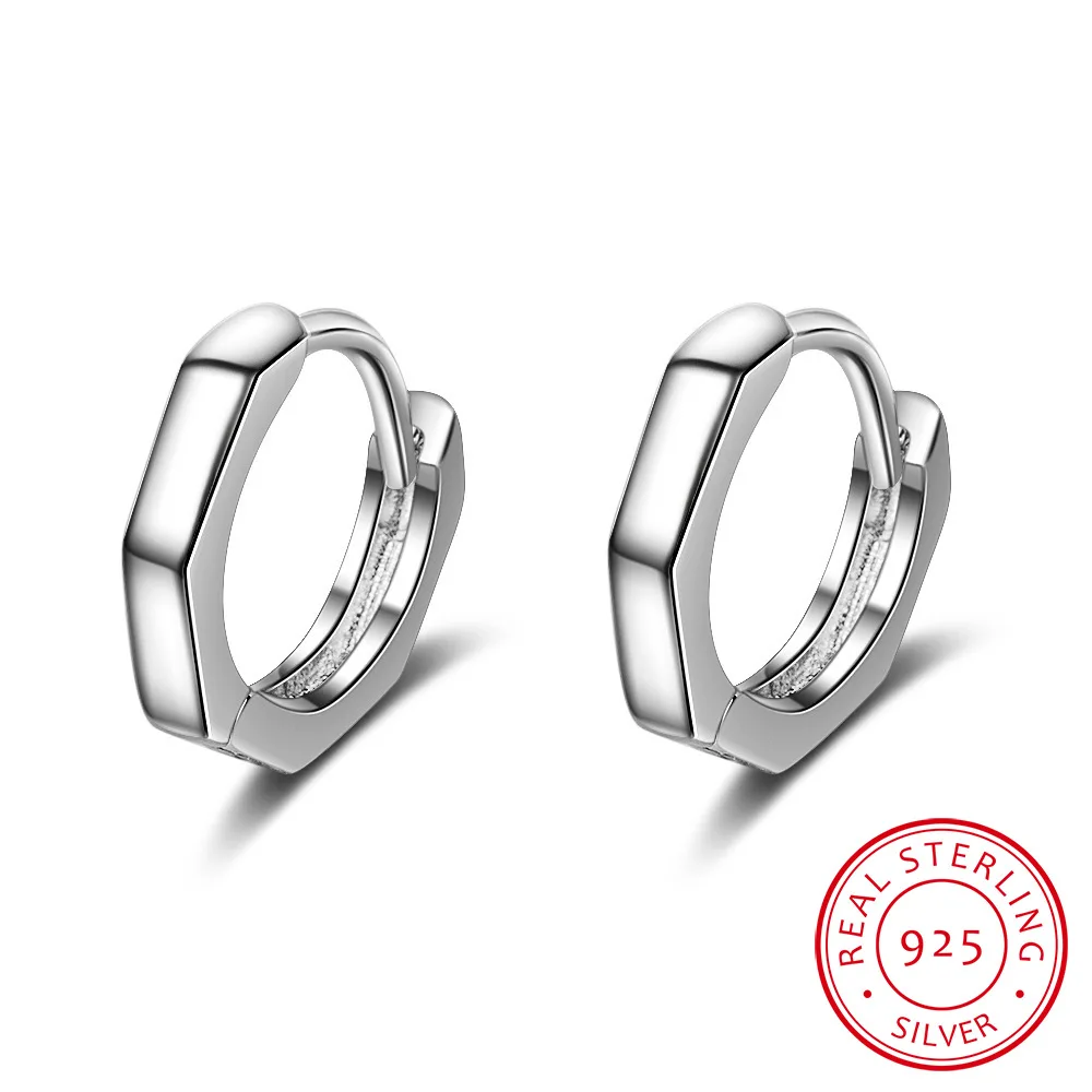간단한 925 스털링 실버 부드러운 원형 아기 어린이를위한 작은 후프 귀걸이 어린이 소녀 귀여운 루프 Huggies 귀걸이 쥬얼리