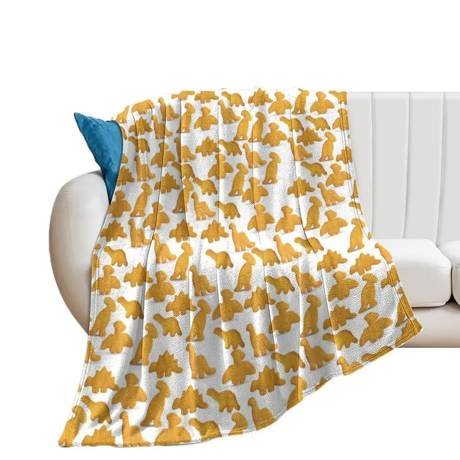 Dinosaur Chicken Nuggets Throw Blanket Nap Kid'S Blankets