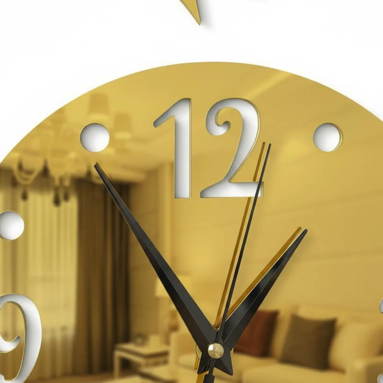DIY Heart Wall Clock Silent Movement Love Heart Sticker Clock House Decoration Adjustable Diameter Waterproof for Partners