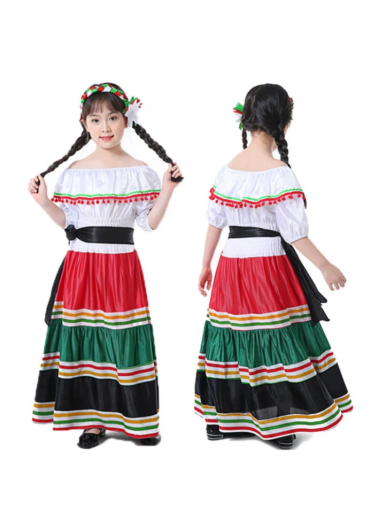 

Женская длинная юбка в национальном стиле для косплея на Хэллоуин, сценический костюм, с завышенной талией, из полиэстера, осенняя модная женская юбка