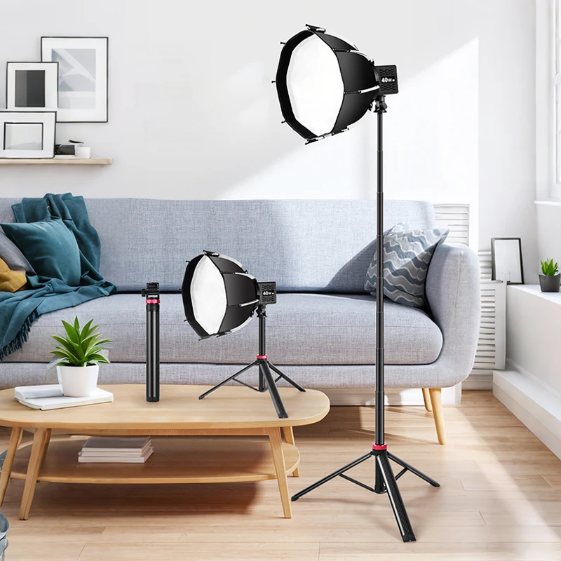 V-200 Licht Stehen Stativ Für Telefon Clip Action Kamera Handheld COB Licht Tragbare Aluminium Legierung 2M Licht stehen