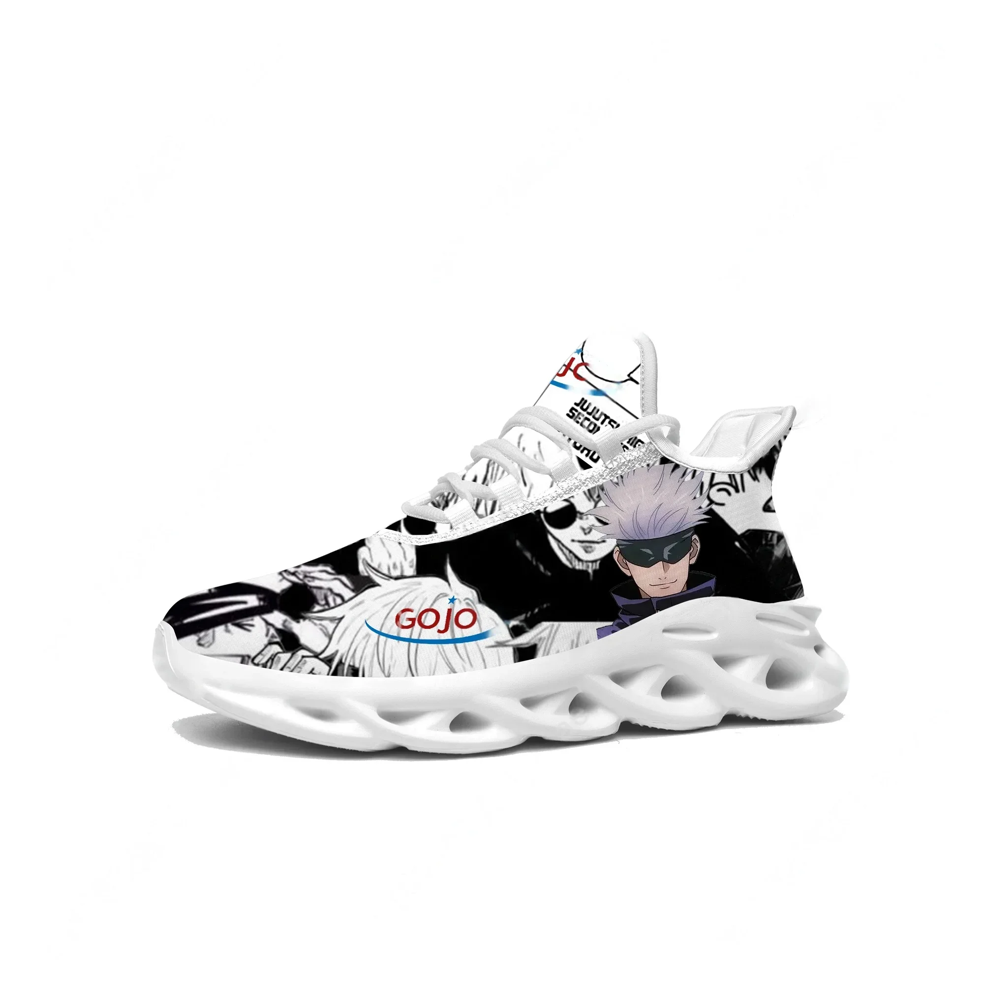 

Satoru Gojo Flat Sneaker Lace Mesh Shoes Mens Womens Sports Running Shoe High Quality Comfortable Sports Sneakers Custom Footwe