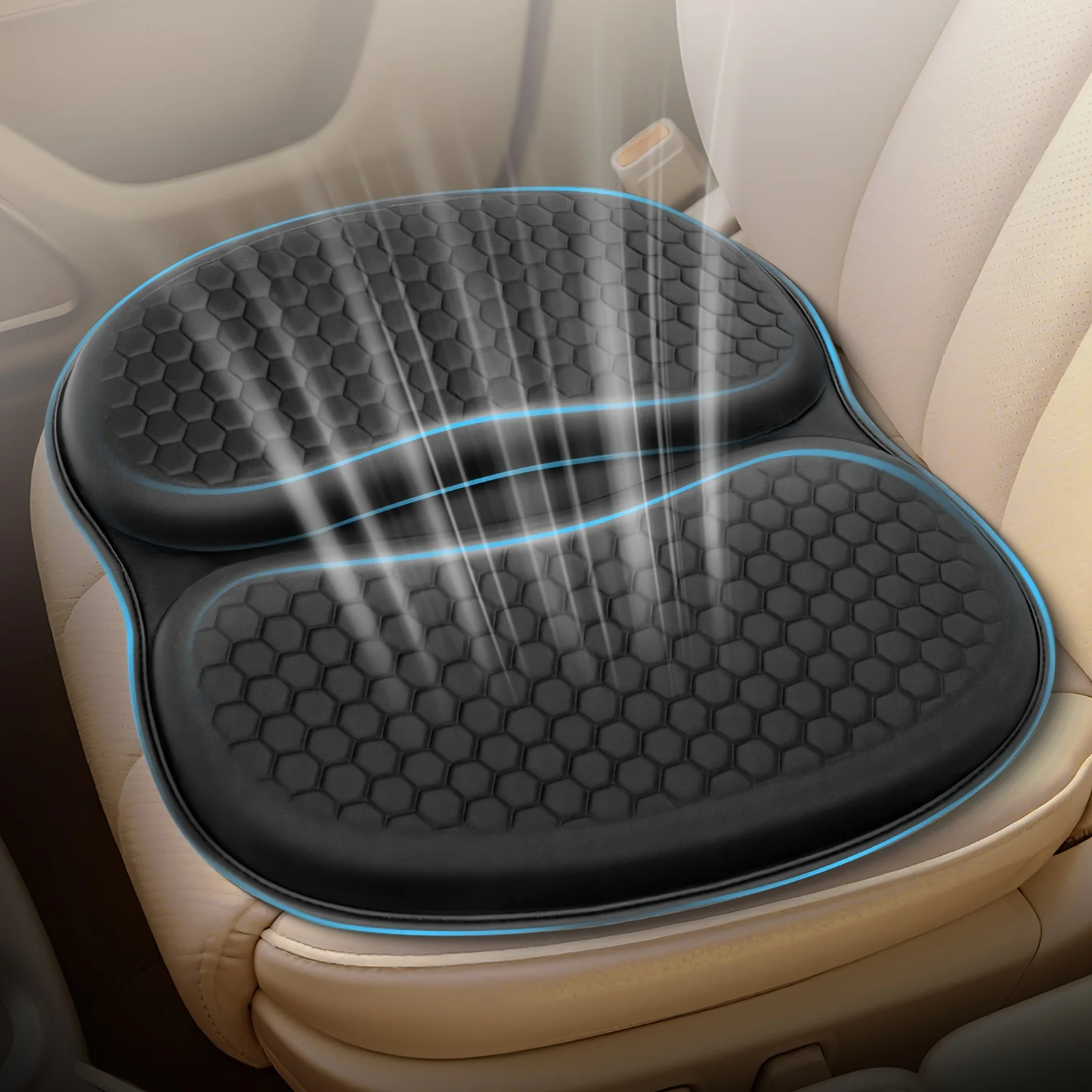 TPE Gel Seat Cushion Ergonomic Car Seat Pad Gaming Chair Cushion TPE Gel Office Non-Slip Seat Cushion Universal Seat Pad Cojines