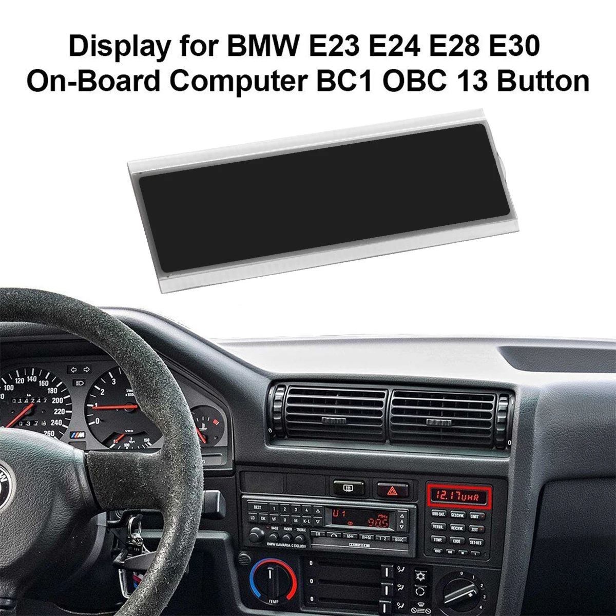 LCD Display Screen For BMW E30 E23 E24 E28 OBC BC1 13 Button 658113737029 658113749179 65811375461 65811386393 65811386400