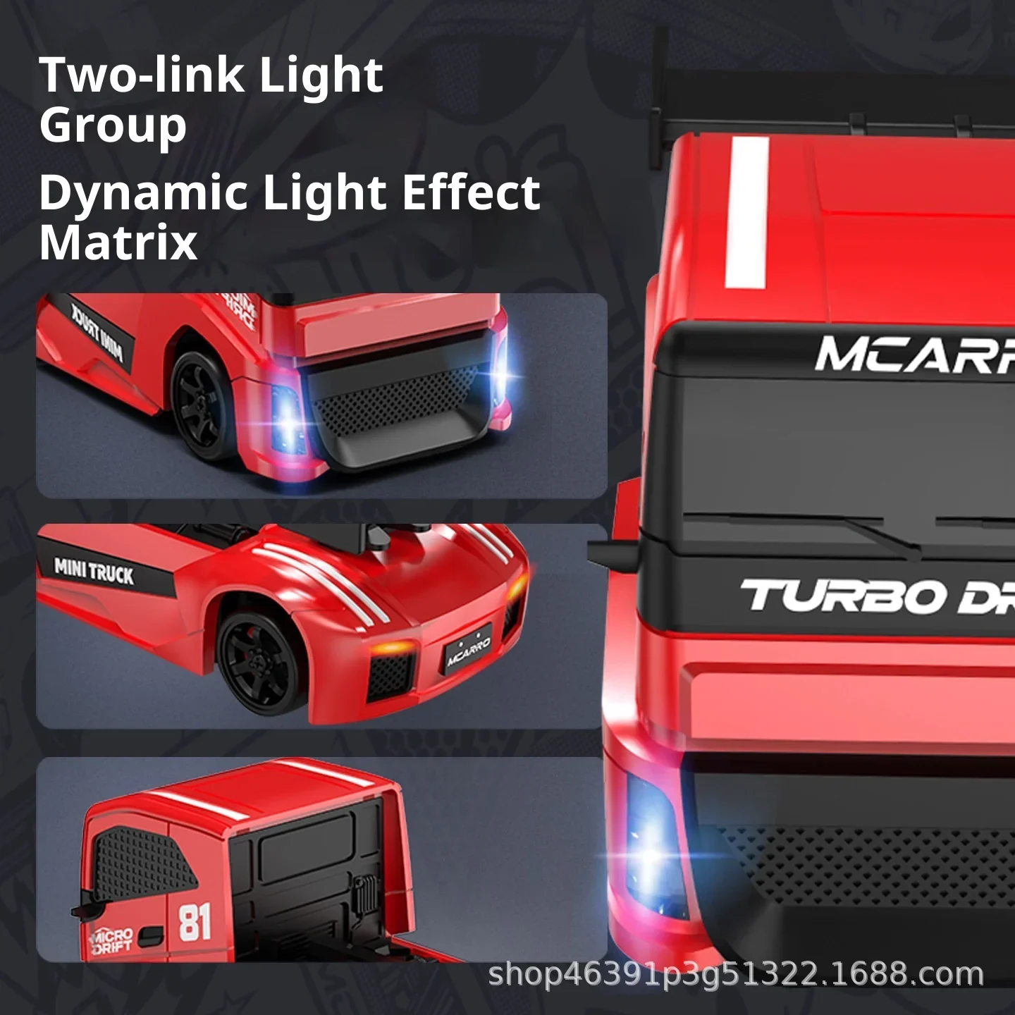 Hot MICALOT MC081 1:87 Mini RC Auto 4WD Elettrico Drift Truck Veicolo di Controllo Remoto Off Road Giocattoli Ragazzi Regali di Festival