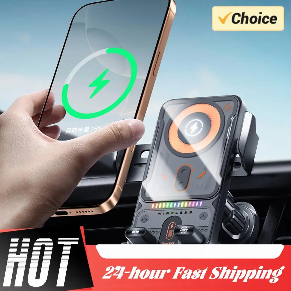 

Wireless Car Charger Cell Phone Holder Air Vent Phone Bracket Auto Clamping Car Accessories