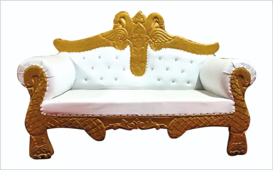 Royal wedding French lounge chair sofa gold foil solid wood carving living room furniture classic lounge chair luxury hotel