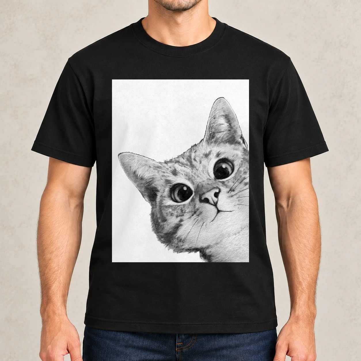 sneaky cat T-Shirt t shirts designer printed t for man for man graphic tees g man for men T-Shirt