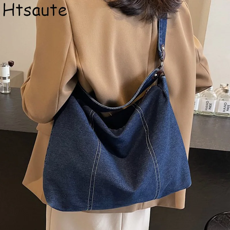 

Women Handbags Vintage Denim Women Shoulder Bags Fashion Luxury Ladies Messenger Bags High Quality Female Tote Bag