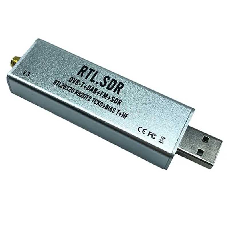 B04C-V3 RTL2832U 1PPM TCXO Bias Tee SMA Software Defined Radio Metal+Plastic SMA Dongle +Antenna RTL SDR V3 R820T2 RTL2832U