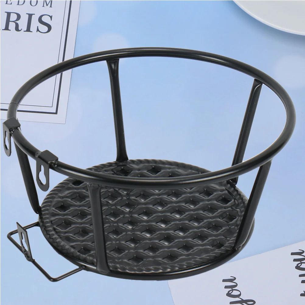 

Iron Flowerpot Bracket Wall Mounted Planter Supporting Shelf Circular Hanging Basket Durable Space Saving Home Decor
