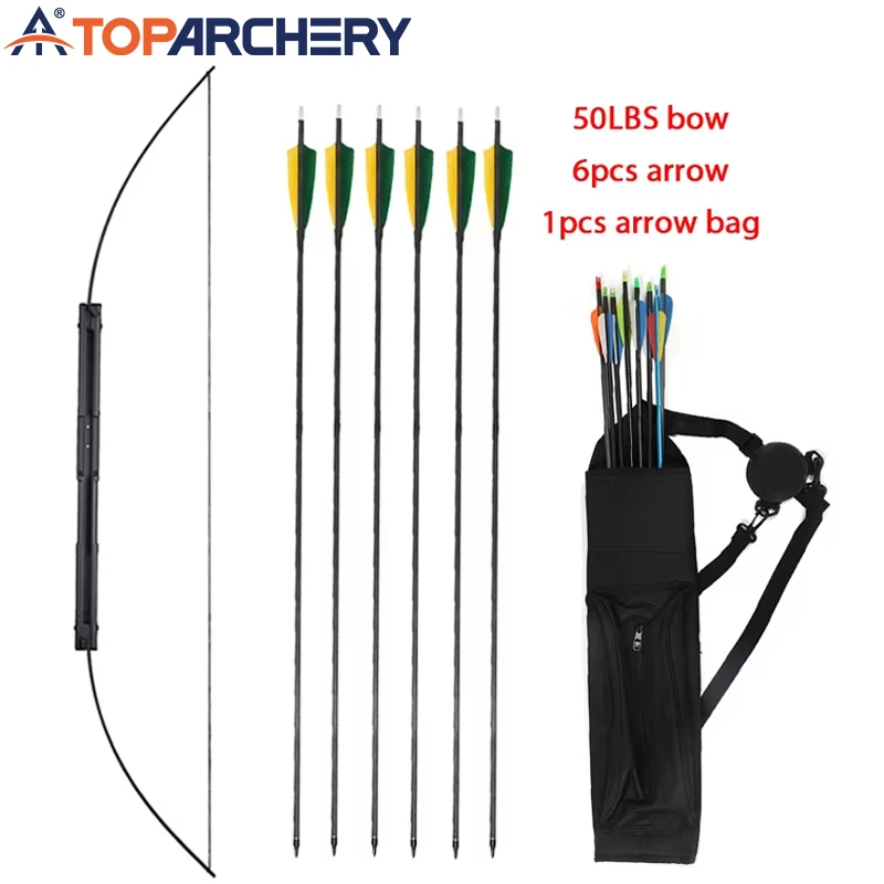 Toparchery-Outdoor Folding Bow, Aldult Hunting Bow, Archery Arrow Shooting Train, Easy To Carry,Shooting Accessories, 40-60lbs