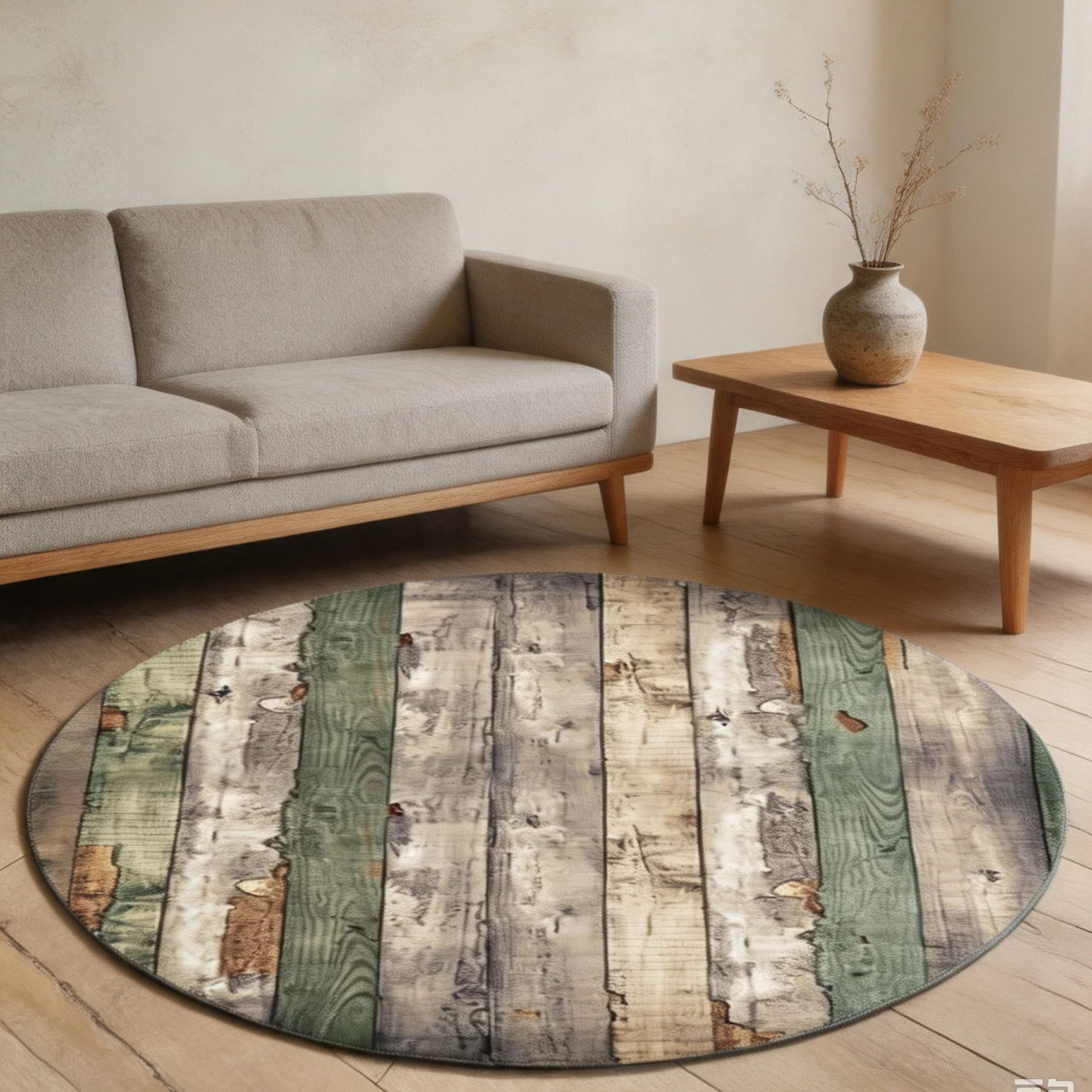 Timber Round Rug Black Gold Felt NonSlip Carpet For Living Room Bedroom Bedside Luxury Wood Grain Vertical Line Mat