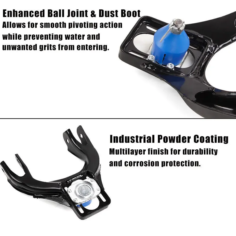 طقم الحدبة الأمامية العلوية القابلة للتعديل أذرع التحكم من الألومنيوم لسيارة Honda Civic EG أسود/أحمر 1992-1995