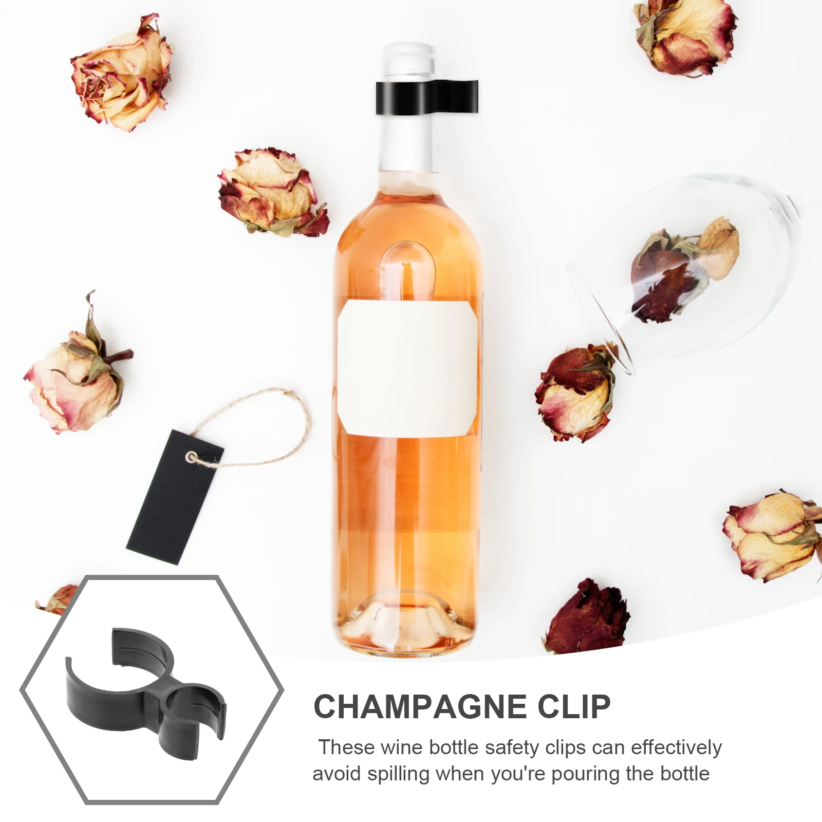 

10pcs Bottle Single Holder Clip Lightweight Safety For Wine Beer Sparkler Cake Decoration Party