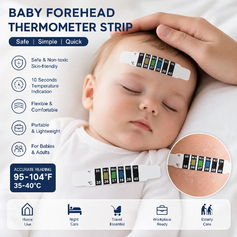10/20Pcs Reusable Forehead Temperature Sticker Digital Display Baby Care Strip for Child Household