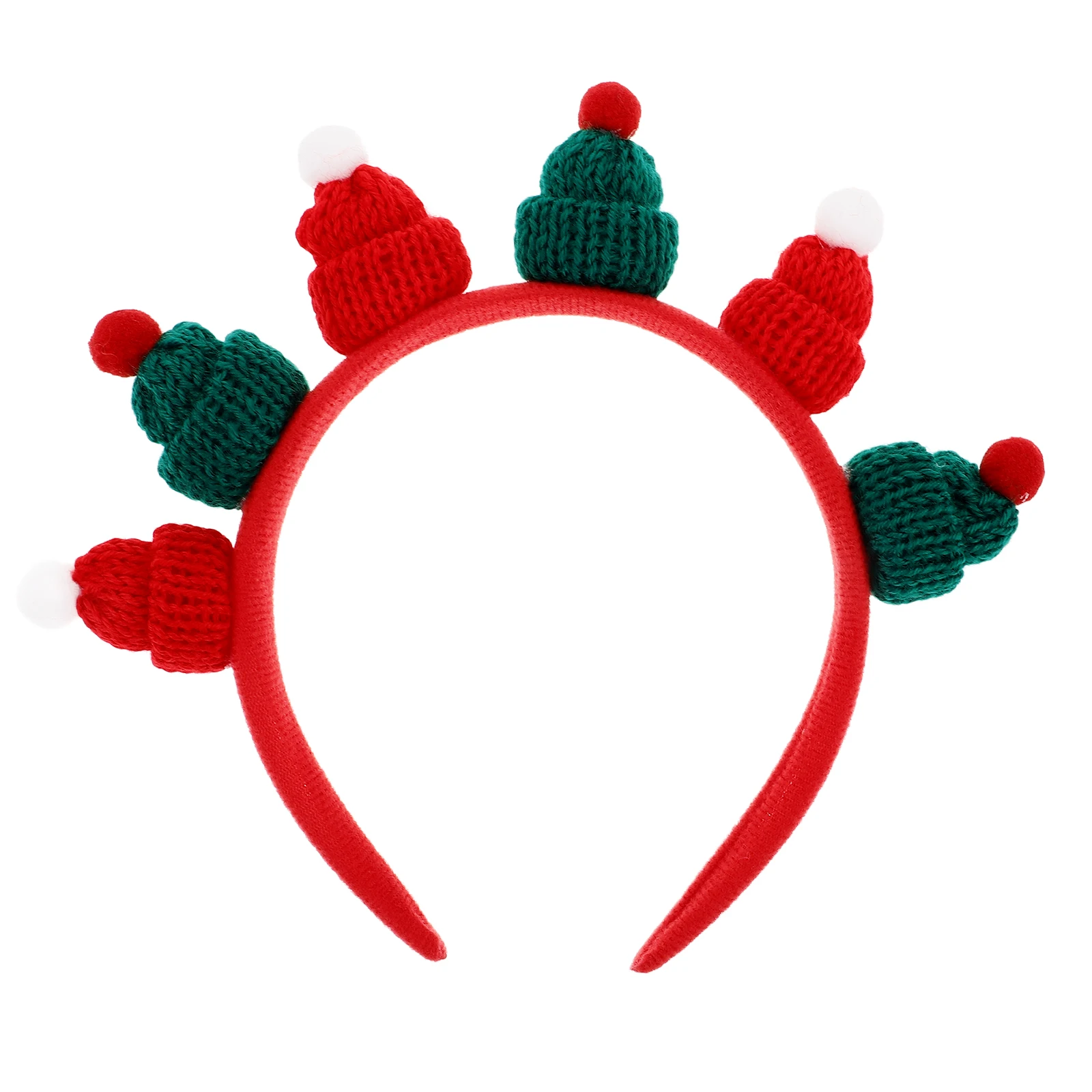

1pcs Christmas Hat Headband Mini Red Green Santa Claus Hair Bands for Party Gathering Holiday Decorations Kids Costume