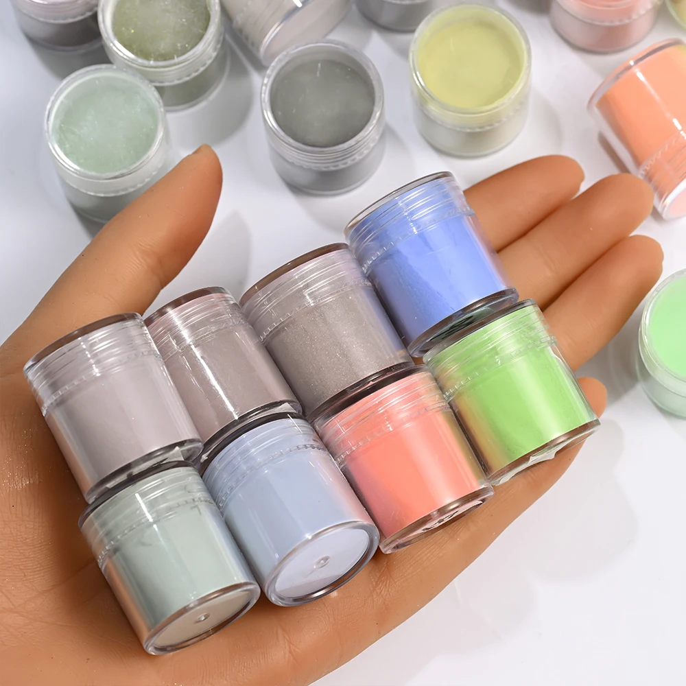 24 色/セットアクリルマニキュアクリスタルパウダー速乾性アクリルパウダーディッピング/彫刻/ネイルチップエクステンション DIY フレンチネイルダスト