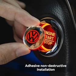 1pcs car engine start/stop button cover sticker suitable for VW Volkswagen Golf Polo Passat Jetta Passat Touran Tiguan gti Car