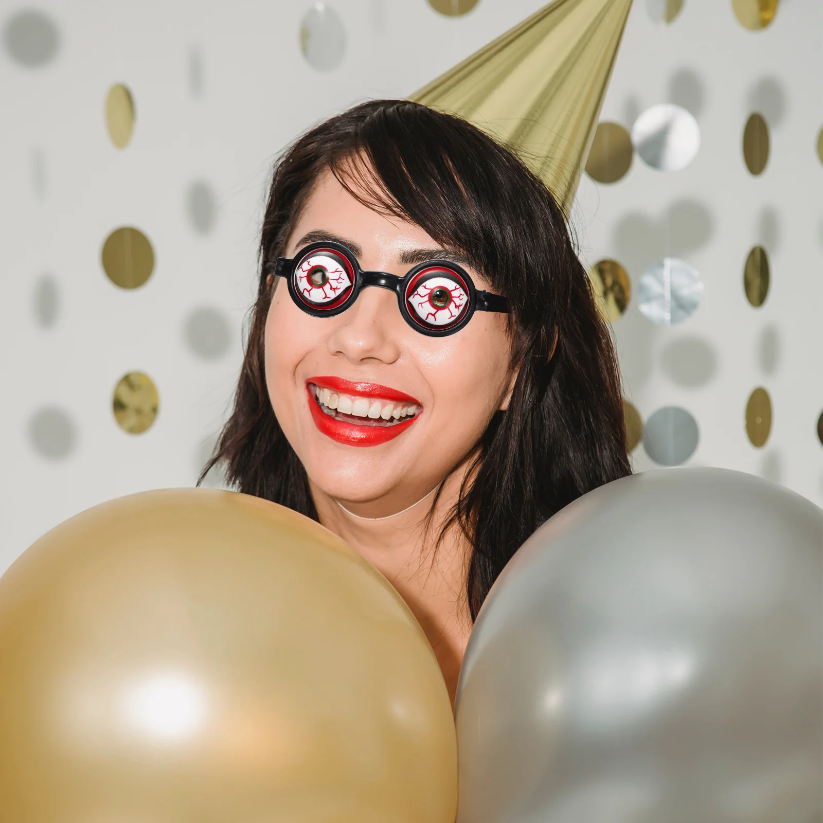 

6Pcs Halloween Funny Eyeglasses Creative Scary Glasses Party Favor Photo Props Unique Party Glasses Funny Eyeglasses