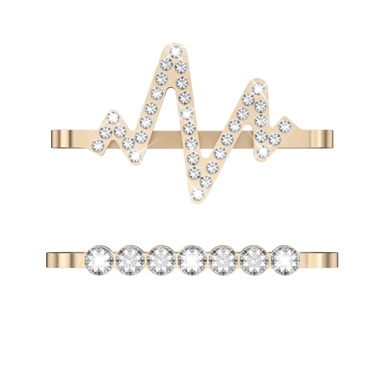 Diamond Strap Decorative Ring For 20mm Width Silicone Strap Happy Glasses Start Shape Decoration Metal Charms Strap Accessory image 4