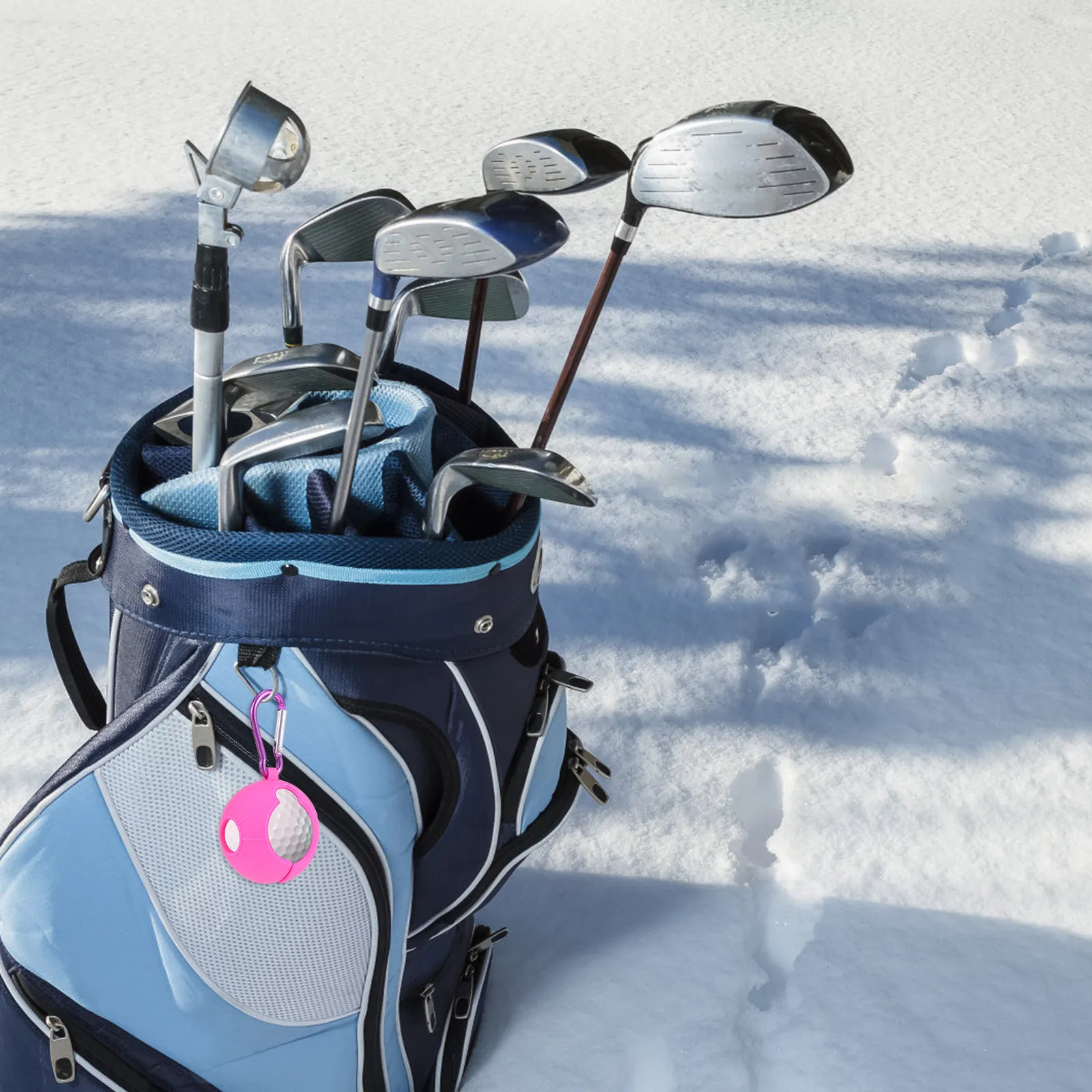 

2Pcs Golf Ball Holder Silicone Dual Ball Storage Carrier Ergonomic Design Lightweight Portable Snap Clip for Golf Bag Belt