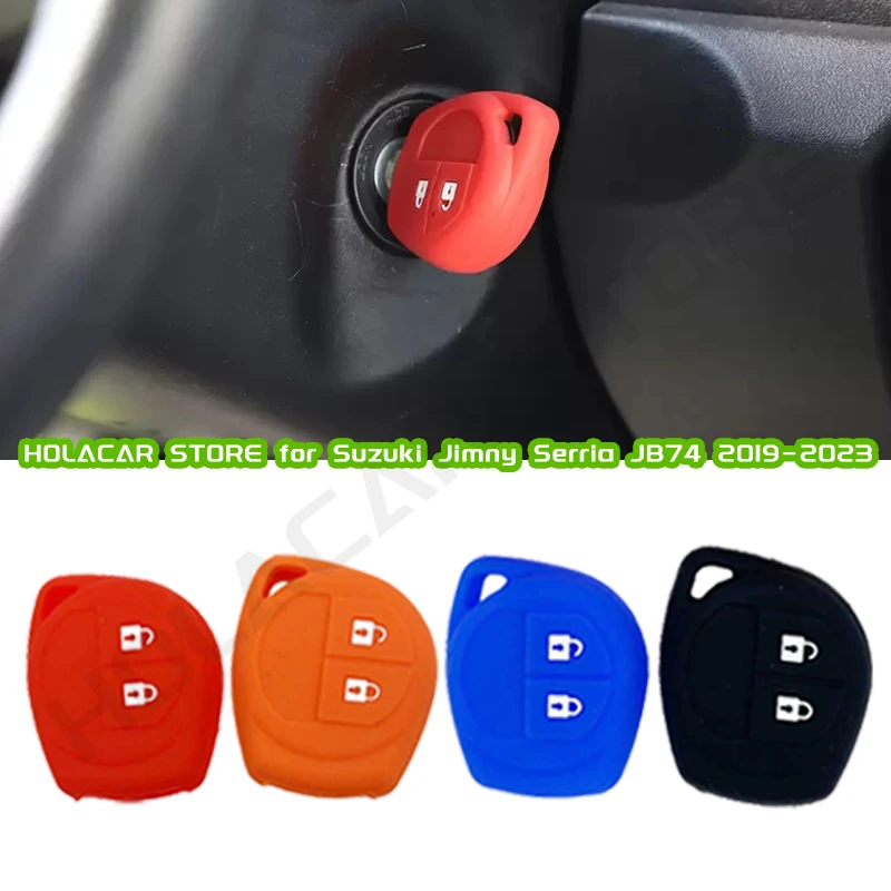 Silicone Key Case Holder Shell Remote Car Key Cover for Suzuki Jimny JB64 JB74 2019 2022 2023 2020 2021 Jimny GEN 4 Accessories