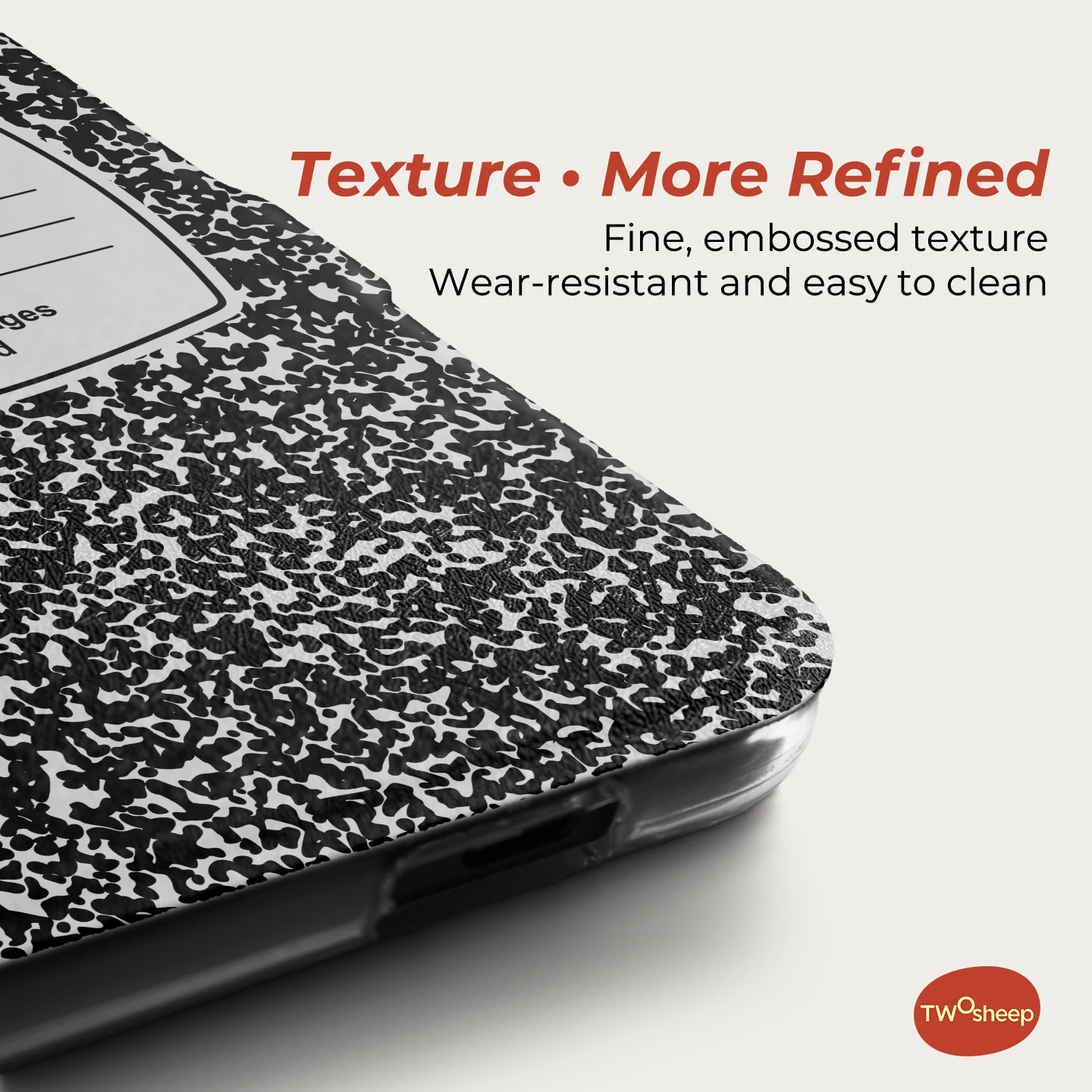 Twosheep Composition Notebook Style Case for Kobo Clara BW / Clara Colour / Clara 2E 6 Inch Magnetic Clear Cover Auto Wake Sleep view 5