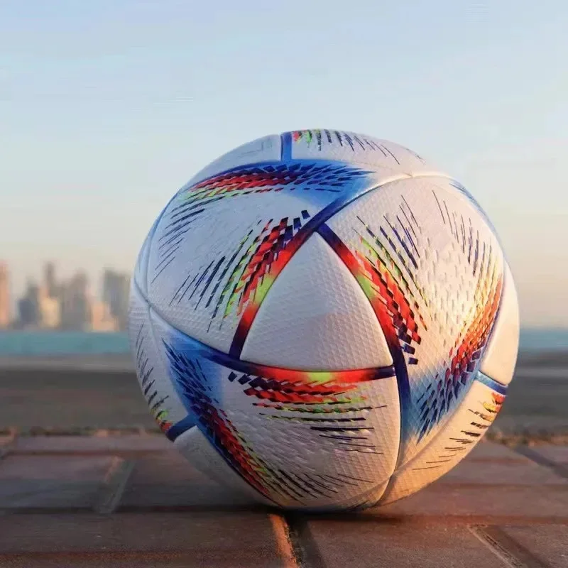 Balón de fútbol de Material PU sin costuras, pelota deportiva de entrenamiento de partido, resistente al desgaste, tamaño oficial 5, a la moda