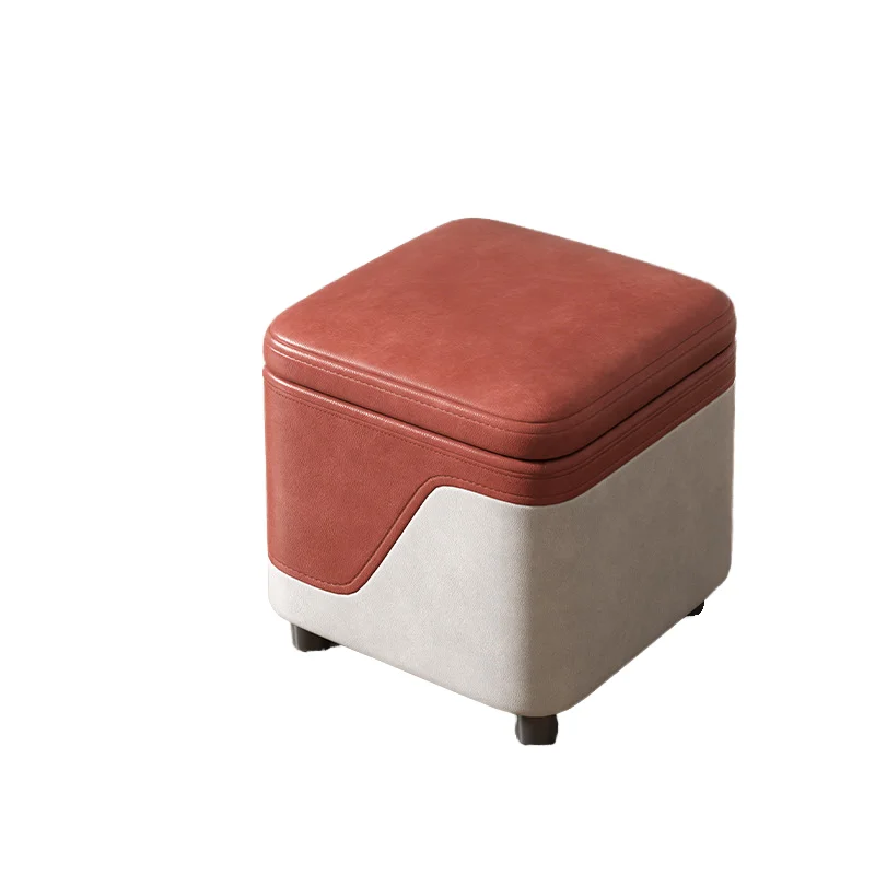 Premium Modern Storage Cube Stool, High-Quality Footstool with Hidden Compartment, Multifunctional Seat for Living Room Bedroom