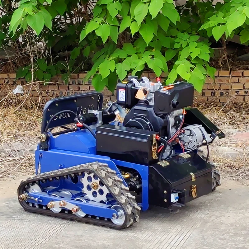 Customized Factory Sales Smart Self-propelled Remote Control Crawler Grass Cutter for Agriculture