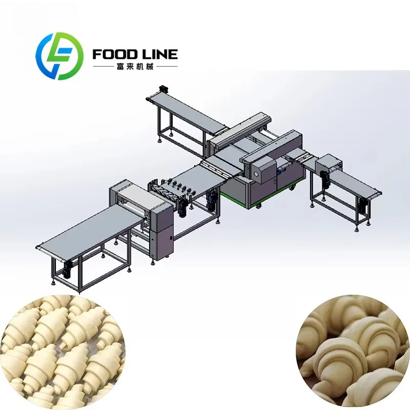 CE Commercial 50g Frozen Croissant Making Machine Food Production Line Support Customization Croissants Machine customize