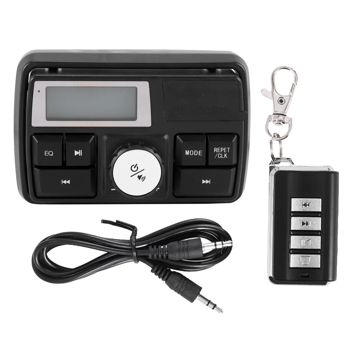 

Motorcycle Audio MP3 Radio Sound System Stereo Speakers Bluetooth Waterproof FM 5 EQ Functions LCD Display