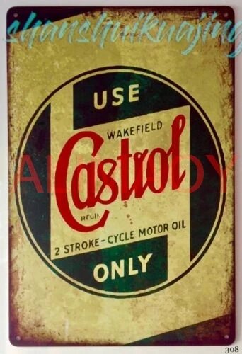 CASTROL MOTOR OIL Retro Man Cave Bar Pub Plaque Party Vintage UK Gift Metal Sign sign