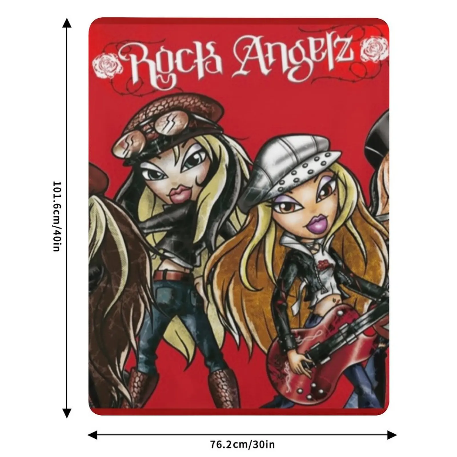 براتز روك أنجلز رمي بطانية أريكة لحاف أريكة رمي البطانيات القطبية المرجحة