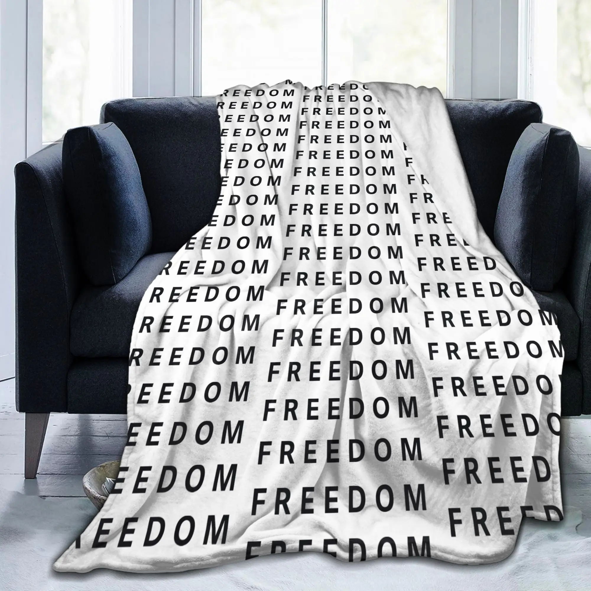 Charlie Kirk Freedom RIP Blanket A True Patriot Flannel Funny Breathable Throw Blankets for Bedding Lounge Spring Autumn Travel