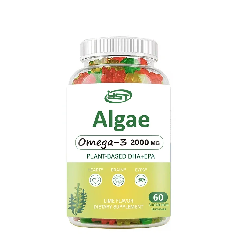 Suplemento vegano Omega 3, Caramelo Suave, algas sin azúcar, ácidos grasos Omega 3 con DHA y EPA