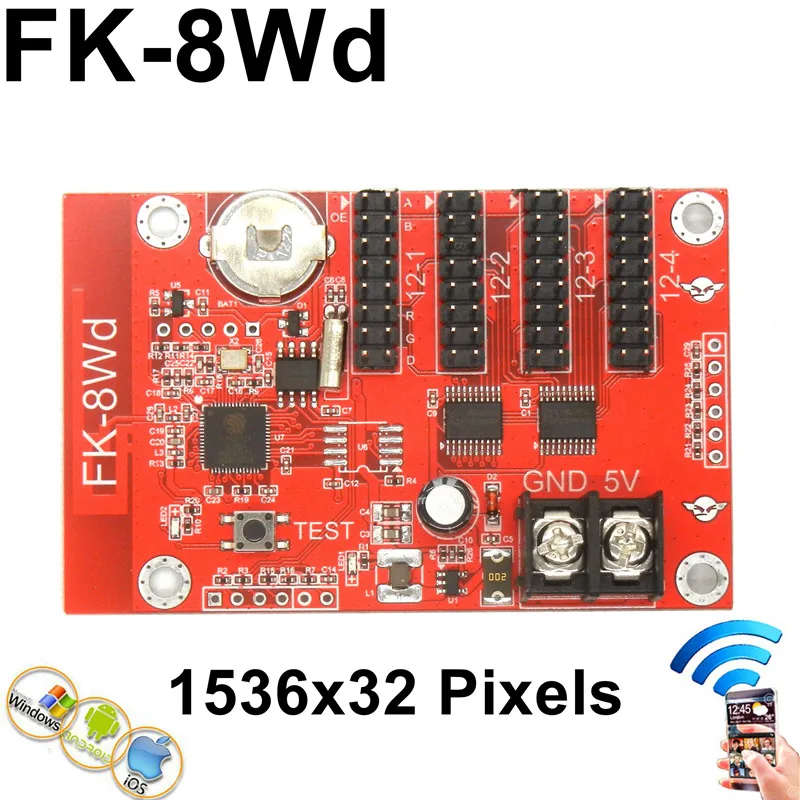 FK-8Wa FK-8Wb FK-8Wc FK-8Wd Wifi Led Control Card Lintel Sign Display Wireless P10 Led Moving Sign Controller