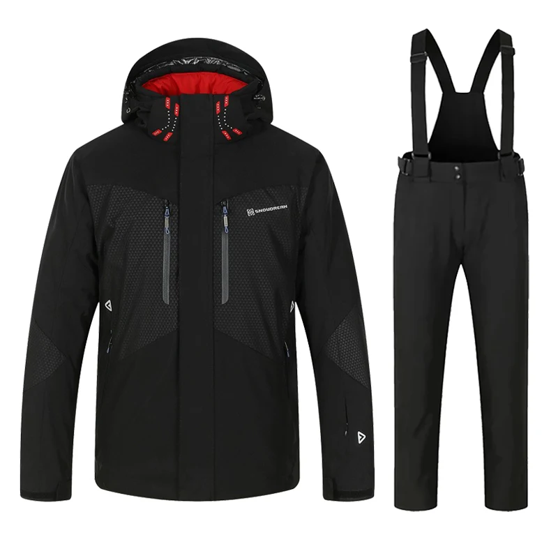 Wysokiej jakości kombinezon narciarski outdoorowy, zimowa kurtka narciarska termiczna i luźne spodnie śnieżne, wodoodporne ubrania zimowe, męski kombinezon snowboardowy.