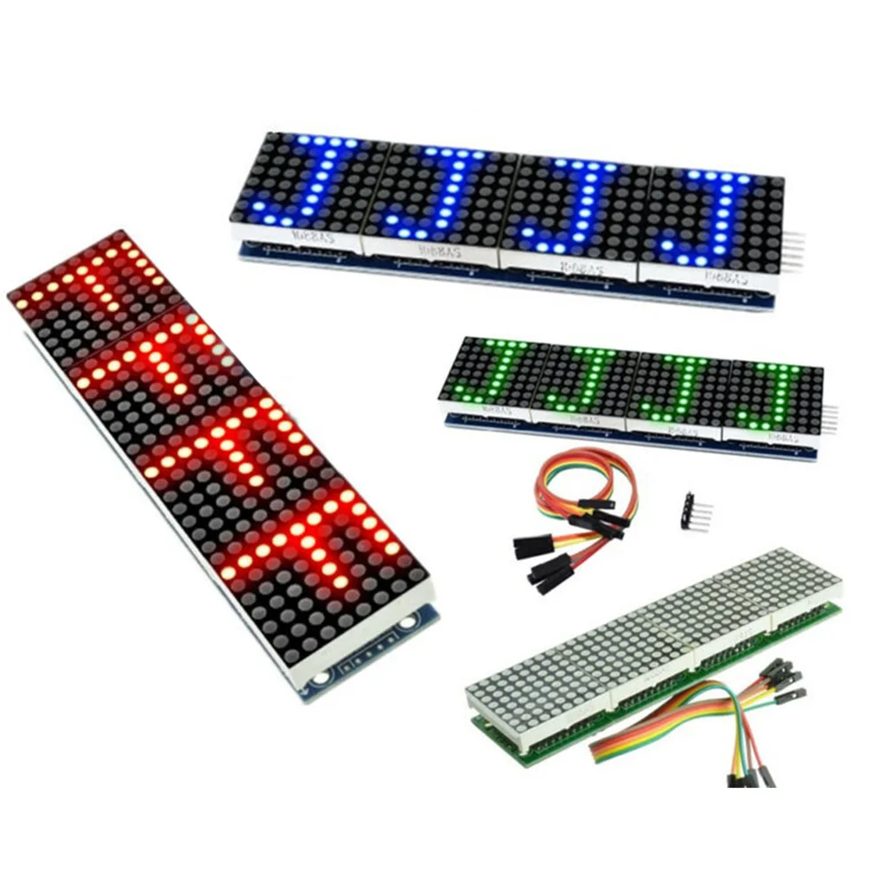 PCB Circuit Board 4In1 LED Display Microcontroller 5P Line Dot For Matrix Module For Arduino Module/rectangular Connector