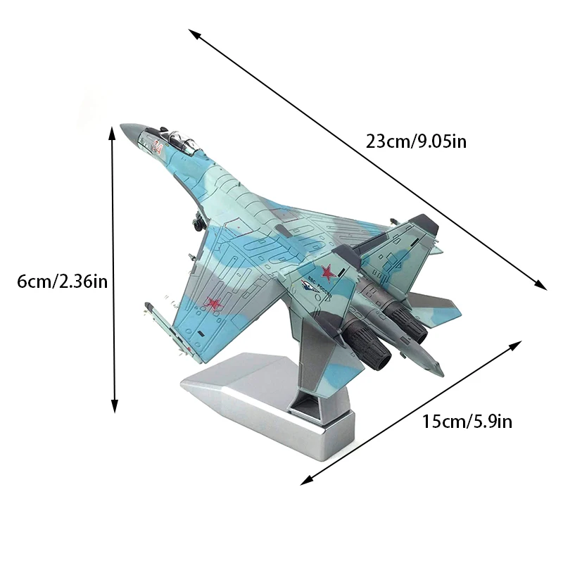 Diecast Metal Alloy 1/100 Scale Russian SU-35 Fighter Airplane Aircraft Replica Model SU-35 Plane Model Toy For Collection