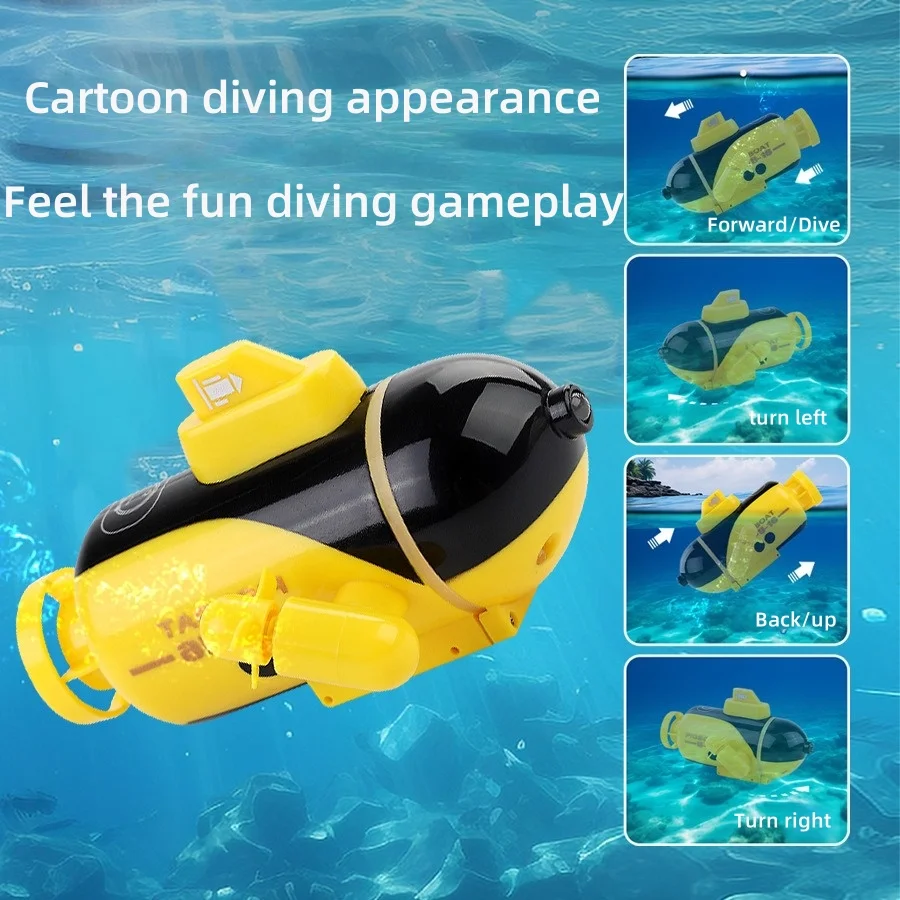 Mini onderzeeër afstandsbediening kleine nucleaire onderzeeër bootmodel aquarium duiken onder op elektrisch speelgoed
