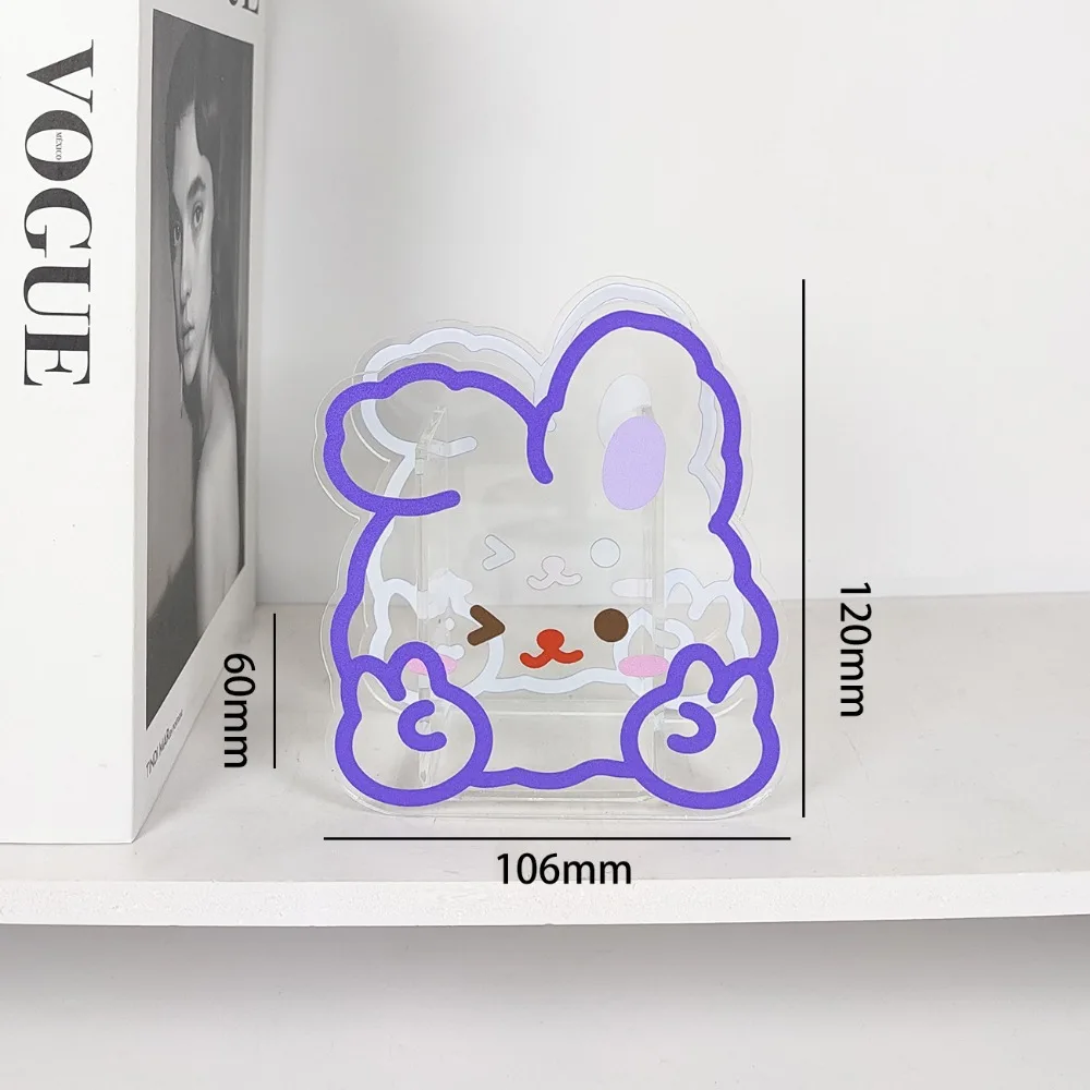 Cute Animals Kawaii Pencil Holder Transparent Cartoon Desktop Pen Organizer Acrylic Thickened Desktop Storage Holder Students