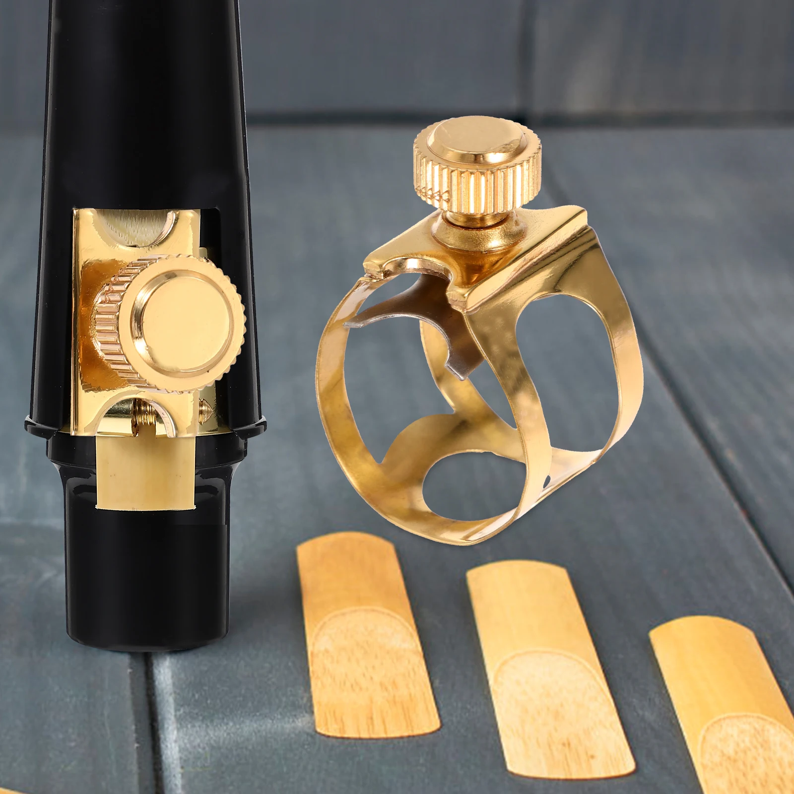 

Saxophone Clip Metal Adjustable Reed Fastener Wind Instrument Accessory Parts Alto Saxophone Durability Performance