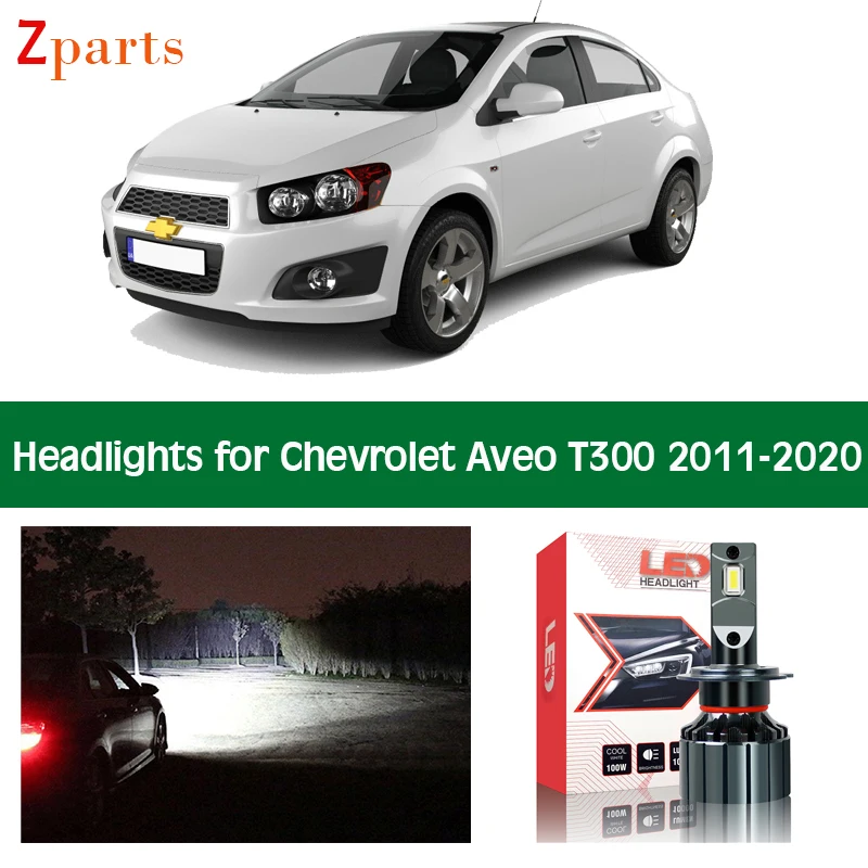 

Car Canbus Bulbs For Chevy Chevrolet Aveo T300 LED Headlight Headlamp Low High Beam Auto Lights 12V Lighting Lamp Accessories