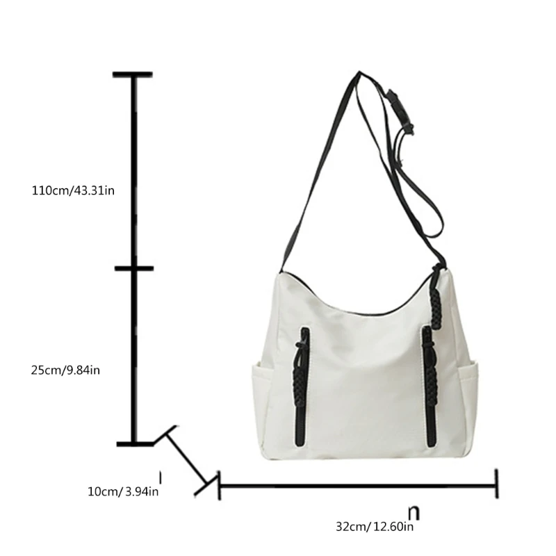 Simple and Functional Nylon Crossbody Bag Large Capacity Handbag Practical and Lightweight Shoulder Bag for Daily Need